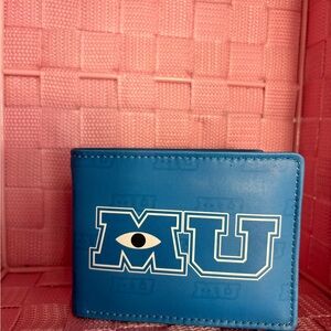 Disney Monsters University Blue Bi-Fold Wallet with MU Logo